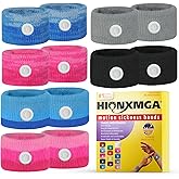HIONXMGA 6 Pairs Motion Sickness Bands – Anti Nausea Acupressure Wristbands for Car, Boat, Flight & Morning Sickness Relief –