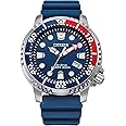 Citizen Men's Eco-Drive Promaster Dive, Blue Polyurethane Strap, Silver-Tone Stainless Steel Case (Model:BN0168-06L)