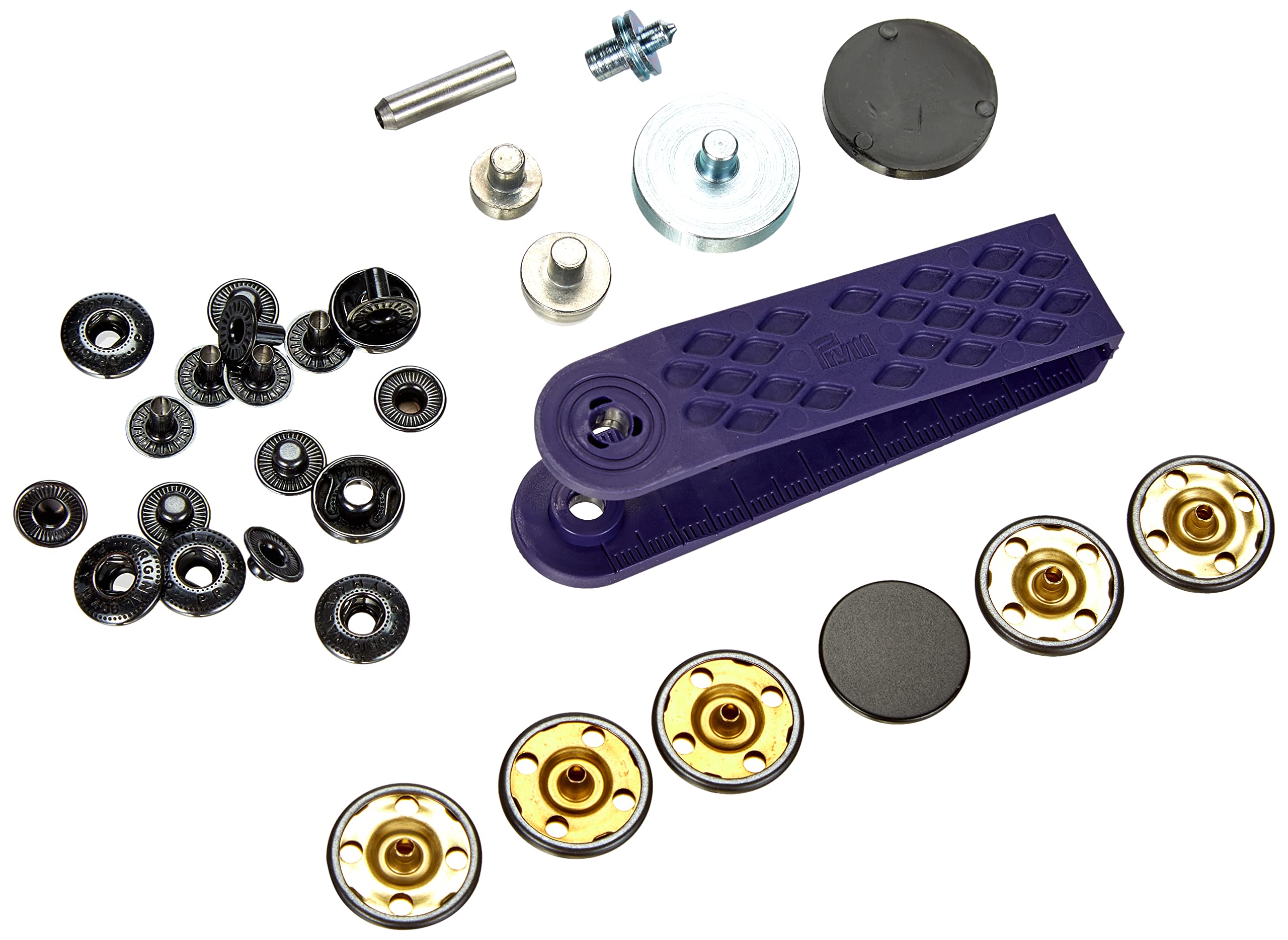 Prym - Prym Solid Design Black Anorak (20mm) Non-Sew Press Fasteners - 1 Count