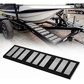 Pangda 30'' x 9.5&lsquo;' Heavy Duty Boat Trailer Tongue Walkway Platform 300 lbs | Anti-slip Traction Trailer Steps, Includes Mounting Hardware, Secure Anti Slip Surface, Stable Support Platform, Black