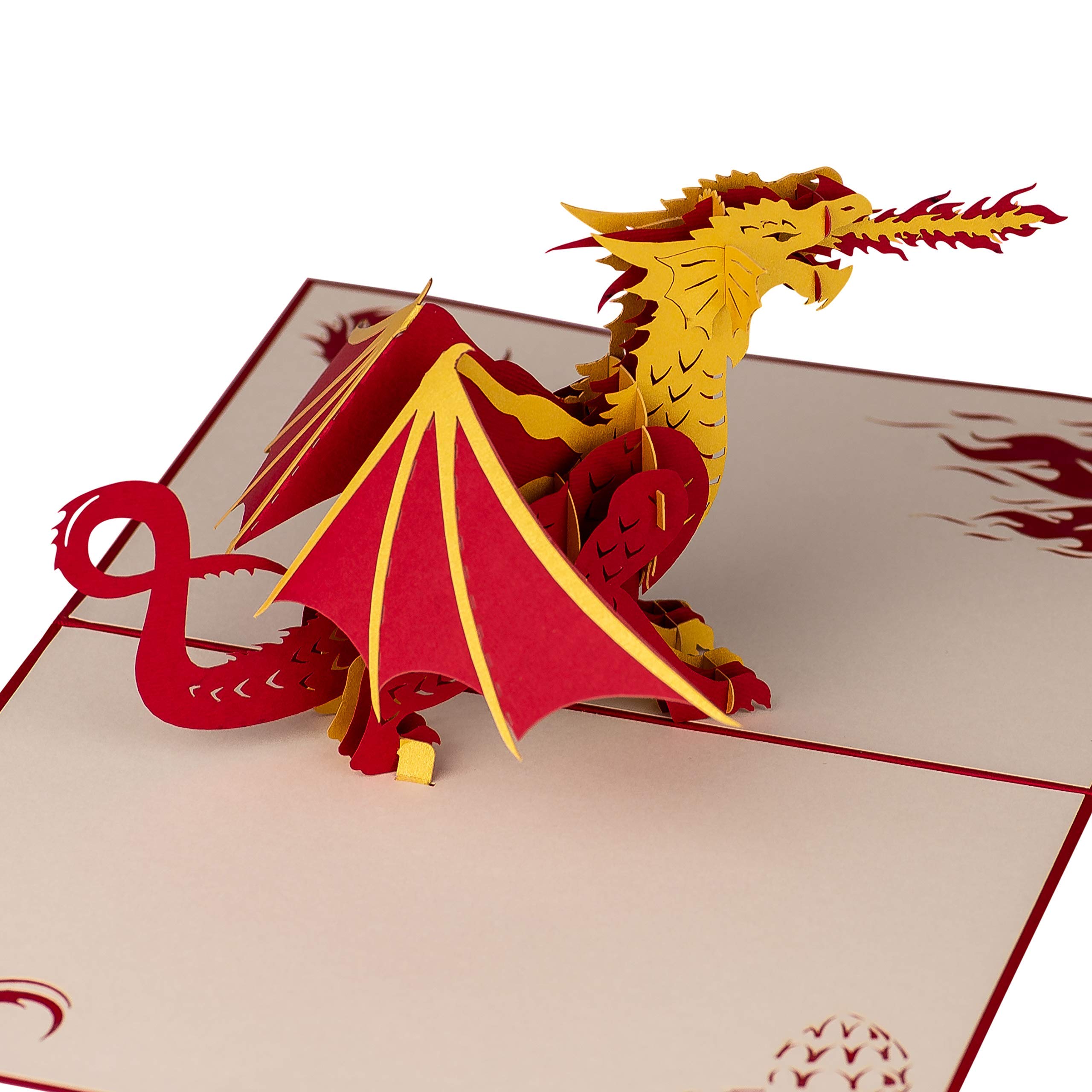 Dragon Pop Up Card by DEVINE Popup Cards | 3D Pop Up Birthday Cards for Kids | Pop Up Greeting Cards | 3D Fathers Day Card