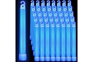 Sotiff 96 Pcs Bright 6 Inch Large Glow Sticks Bulk Emergency Glow in The Dark Sticks with 12 Hour Duration for Camping Hiking Outdoor Parties Activities Survival Storms (Blue)