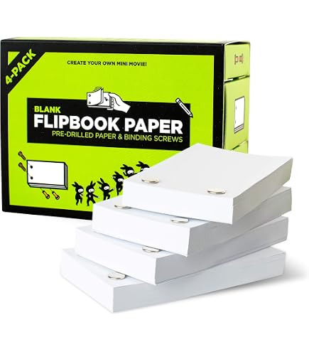 Flip Book Animation Kit With LED Light Pad - 300 Sheets Drawing Paper For Cartoon Creation