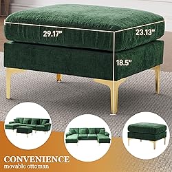 Wrofly U-Shaped Sectional Sofa Couch, 114" Comfy