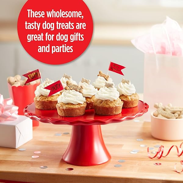 MILK-BONE CELEBRATE BIRTHDAY CAKE ARTIFICIALLY FLAVORED BISCUITS, SMALL DOG TREATS, 8 OZ. BAG