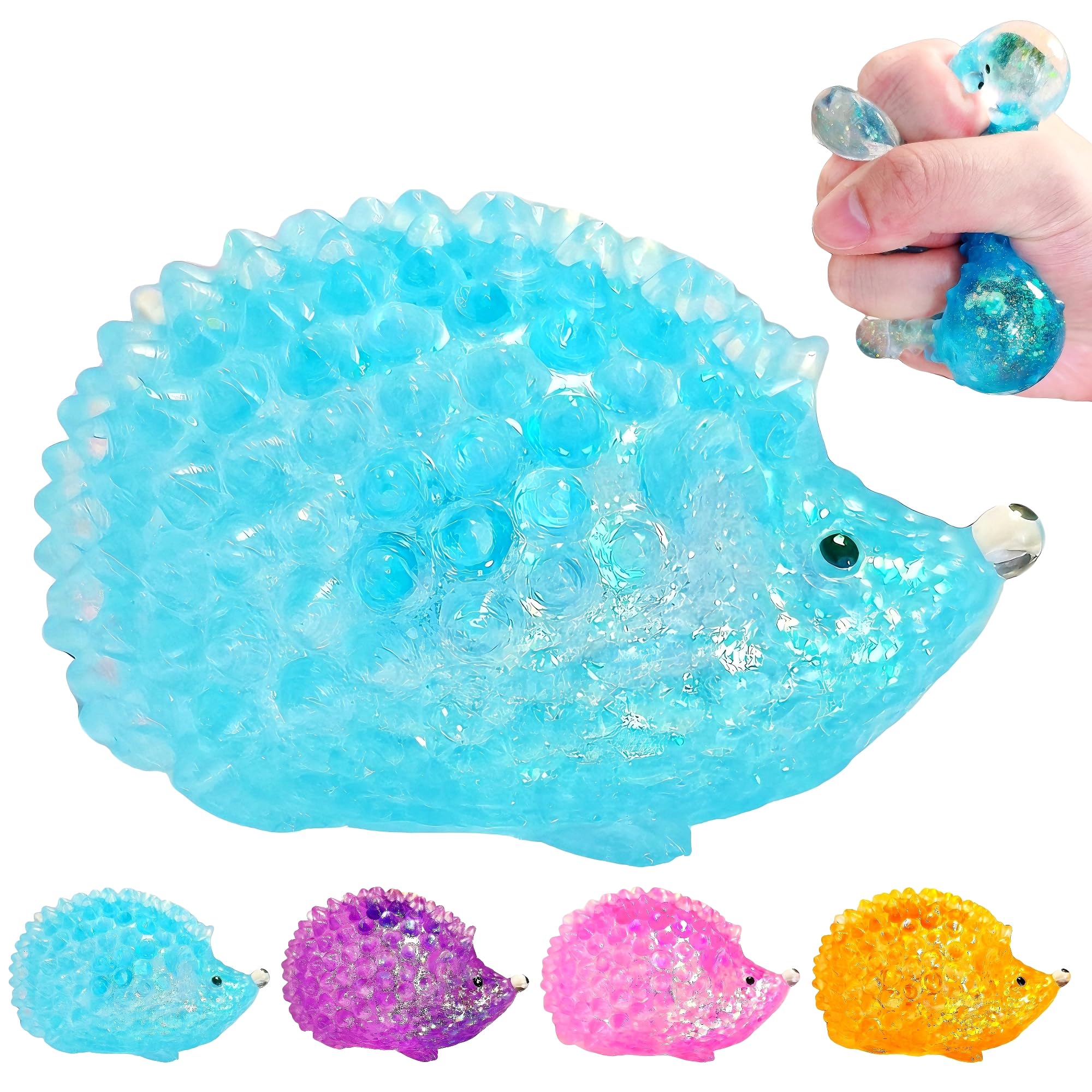 Photo 1 of 1Pcs Hedgehog Squishy Sugar Ball, Slow Rise Hedgehog Squishy Sensory Fidget Toys for Kids, Easter Basket Stuffers, Glitter Stress Relief Sugar Balls for Party Favors, Autism, ADHD (Blue)