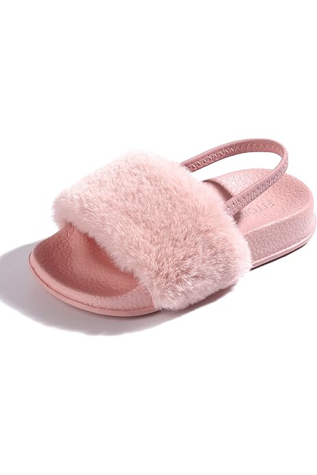baby fur slide sandals
