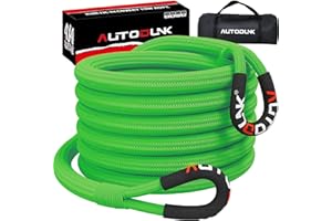 Autodunk Kinetic Recovery Rope (48,600lbs), 1-1/8" x 30' Tow Rope Offroad Recovery Kit for 4WD Pick Up Truck, SUV, ATV, UTV (Green)