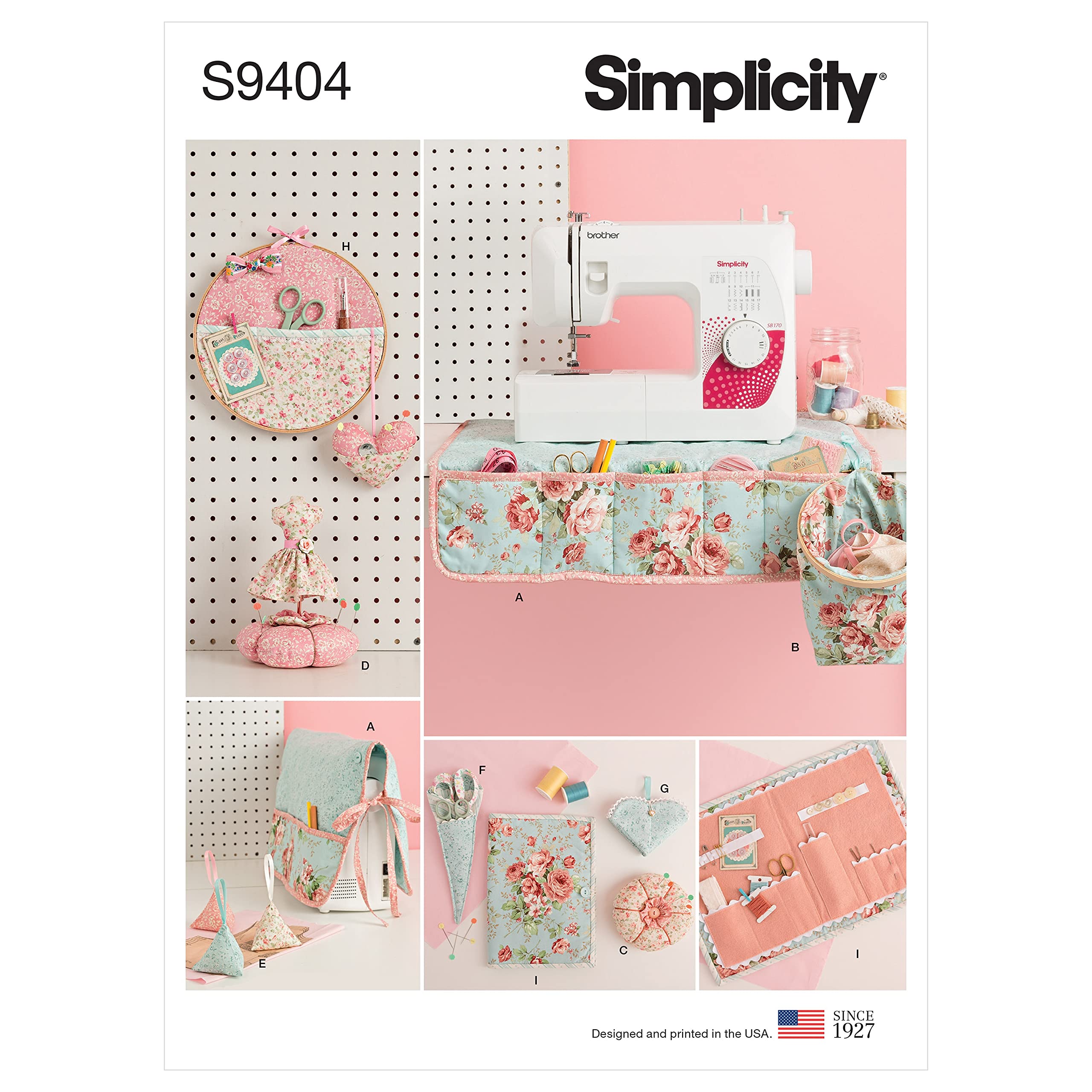 Simplicity Sewing Pattern S9404 Sewing Room Accessories, White