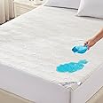 King Size Waterproof Mattress Protector, 40% Rayon Derived from Bamboo Cooling Mattress Pad Cover, 3D Air Fabric Breathable Mattress Pad Fitted with Deep Pocket 6"- 15" Machine Washable