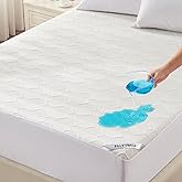 Twin Size Waterproof Mattress Protector, Rayon Made from Bamboo Cooling Mattress Pad Cover 3D Air Fabric, Breathable Noiseles