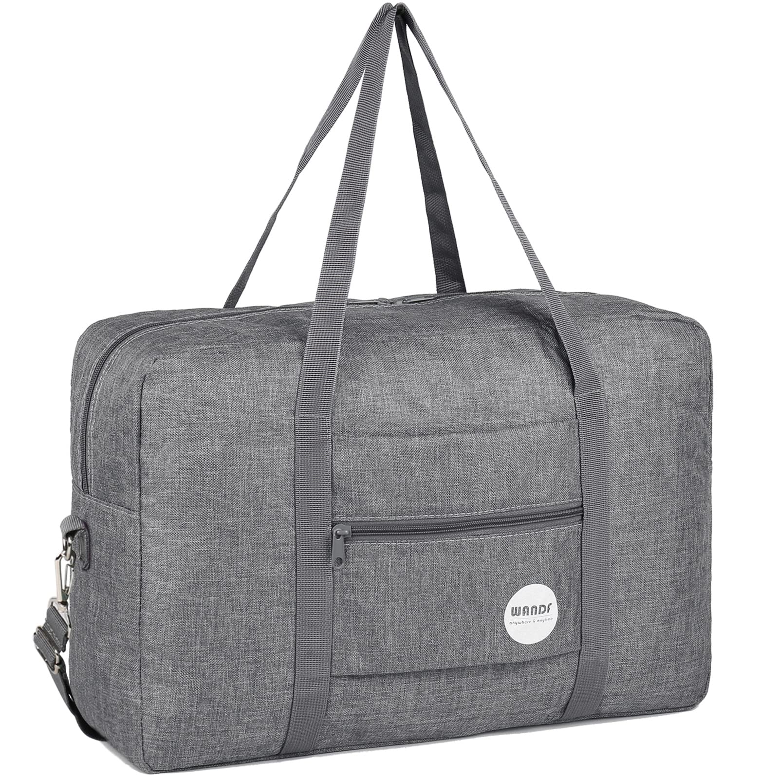 Cabin Bag 45x36x20 for Easyjet Airlines Underseat Travel Bag Holdall Bag Carry on Hand Luggage Weekend Bag for Women and Men (Denim Grey 25L with Shoulder Strap)