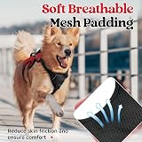 rabbitgoo Escape-Proof Dog Harness Medium XL Red with Handle Reflective view 7