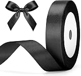 G2PLUS Black Satin Ribbons 20mm x 22m Decorative Gift Wrap for Crafting view 1