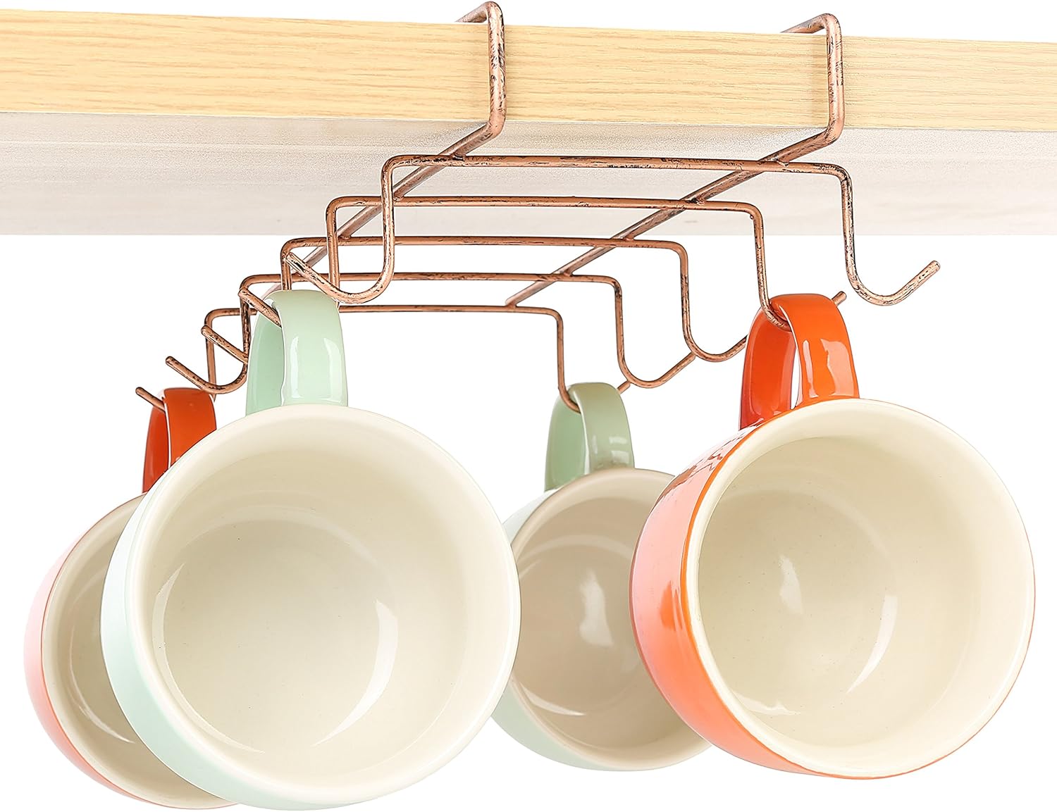 10 gancho under-the-shelf Taza Espresso rack, metal de secado de