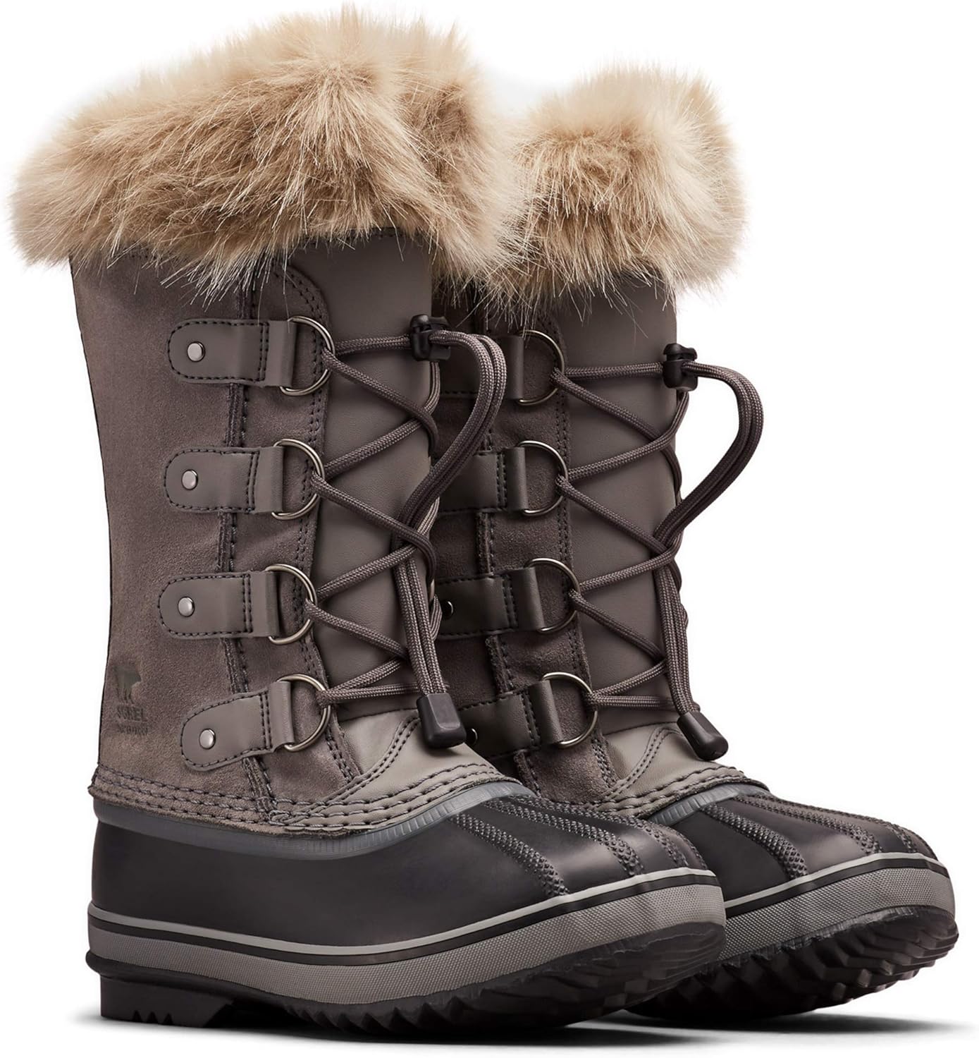  | Sorel - Youth Joan of Arctic Waterproof Winter Boot for Kids, Quarry, 4 M US | Snow Boots