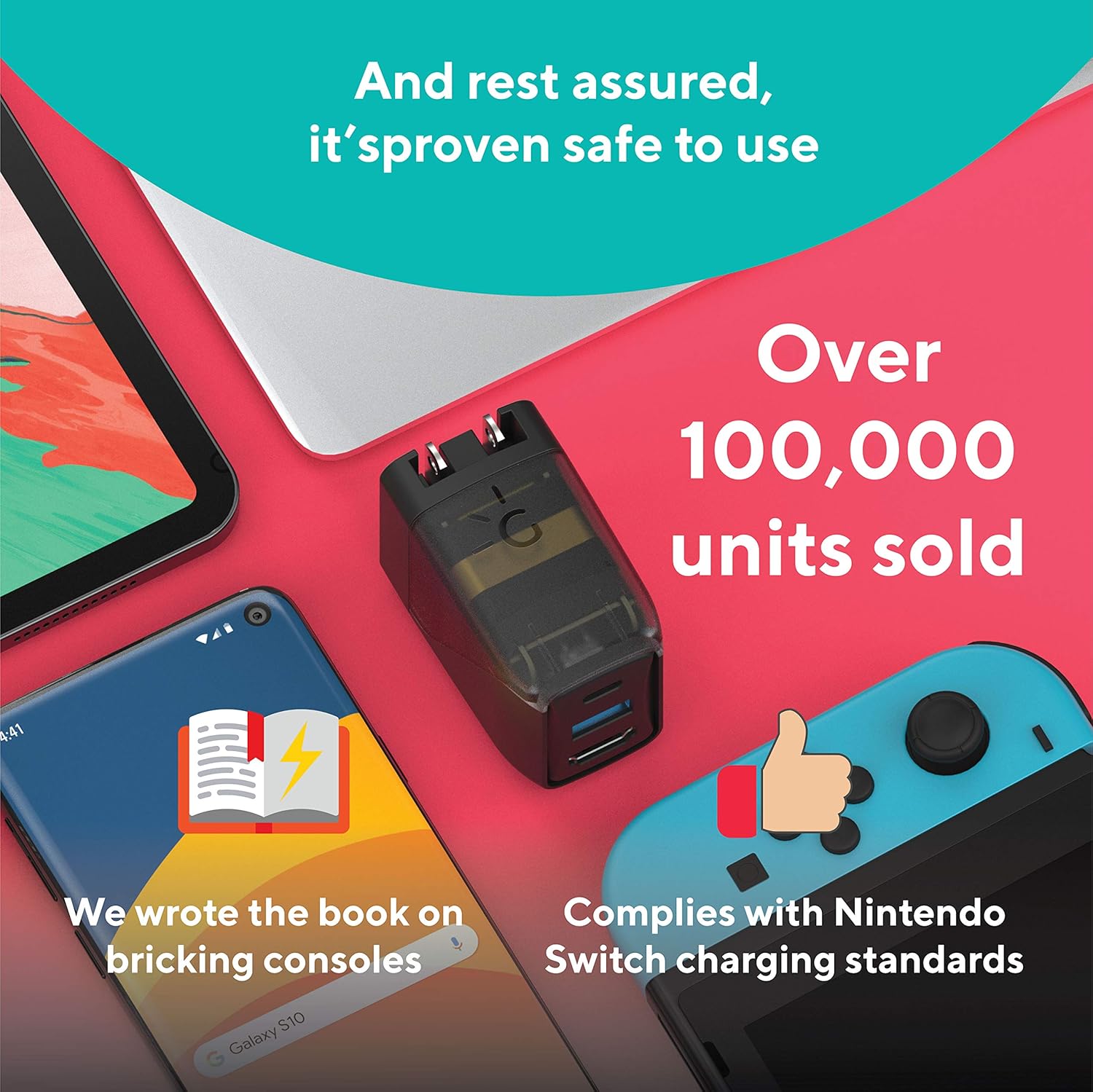 Human Things GENKI Global Covert Dock for Nintendo Switch - Ultra Portable Dock and USB-C 3.1 Cable for TV Docking & Charging, Additional 3 Regional Adapters Included: Computers & Accessories