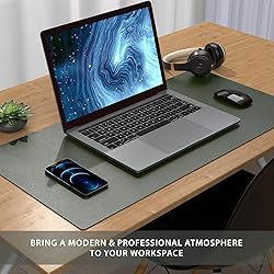 AFRITEE Desk Pad Protector Mat - Dual Side PU