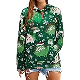 RMCMS Women Dinosaur Funny Hoodie Sweatshirt Pocket Crewneck Casual Loose Cute Tops Long Sleeve Hoodied Pullover Shirt