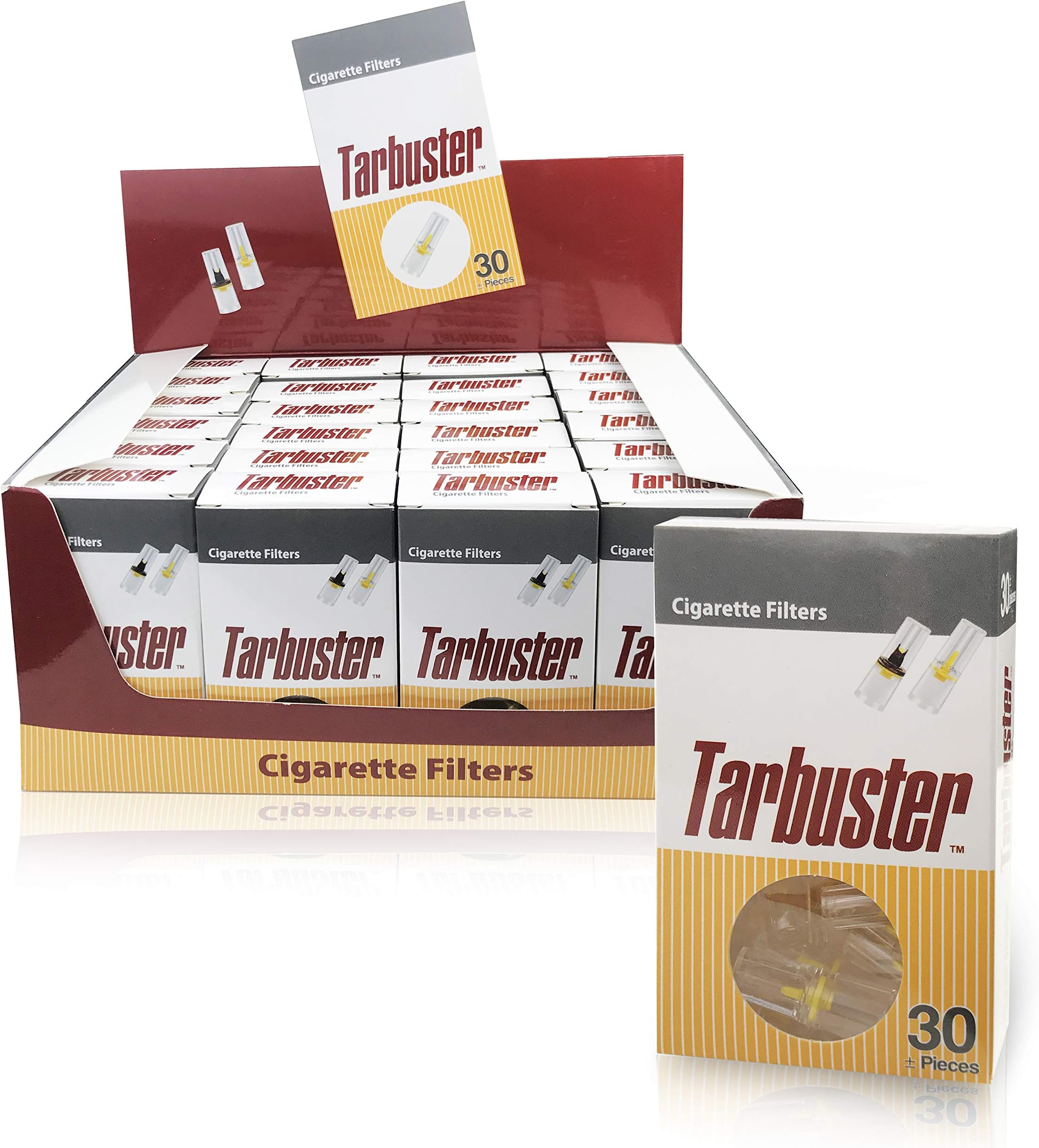 TarBuster 720 Efficient Disposable Tar Filter Tips for Smokers - 24 Box of 30 Each Tar Blocker Filters (720 Filters)