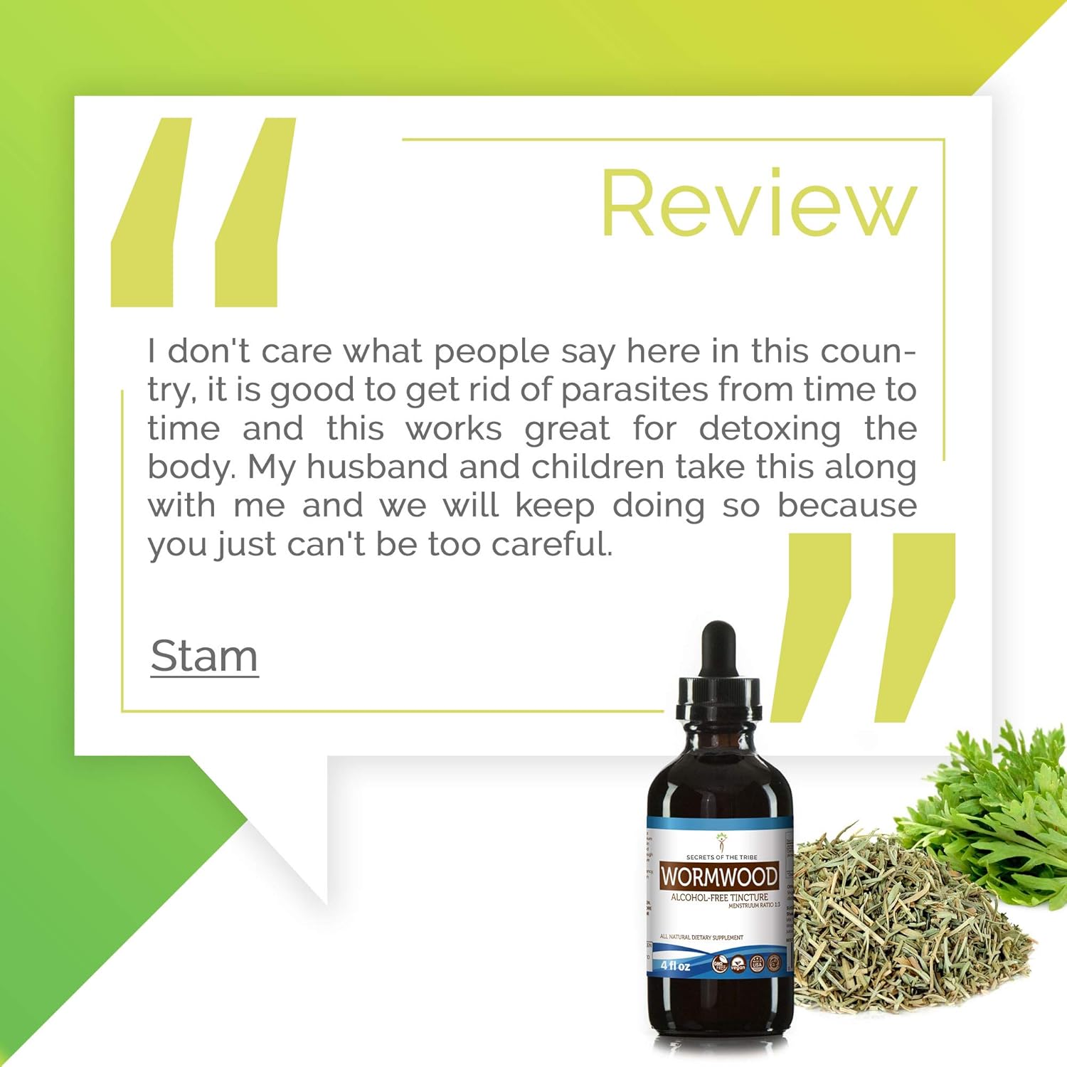 Wormwood AlcoholFree Liquid Extract, Organic Wormwood (Artemisia