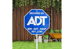 NOXOZOQM Security Signs 28" ADT Yard Sign with Aluminum Stake, Heavy Duty Weatherproof