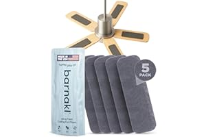Barnakl Ultra Fresh Ceiling Fan Filters | Made with Zeolite and Coconut Shell Carbon to Trap Odors and Airborne Contaminants | Odorless, Fits All Ceiling Fans (5-Pack)