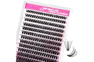 Cluster Lashes D Curl Lash Clusters 240 Pcs Lash Extension Clusters Individual Lashes Soft DIY Eyelash Extensions Mixed Tray 