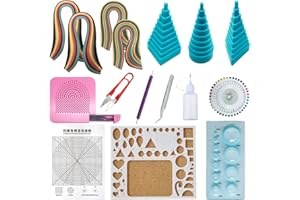 Woohome Quilling Supplies Paper Quilling Kits with 12 Quilling Tools and 36 Colors 880 Strips Quilling Paper for Craft