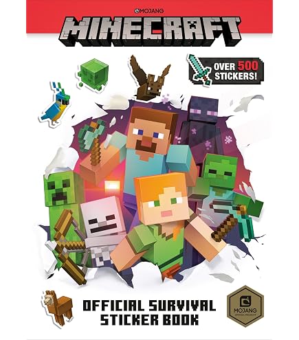 Minecraft Sticker Pad Minecraft Stickers Minecraft Sticker Pad - 4 Sheets With 200+ Stickers ...
