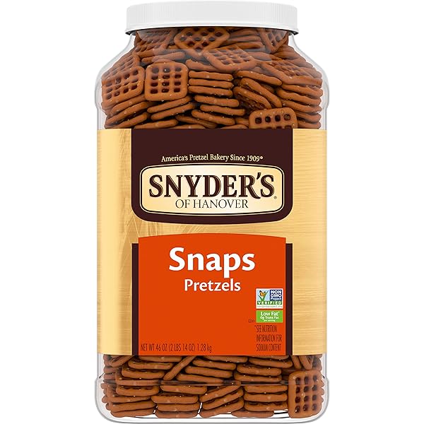 SNYDER’S OF HANOVER PRETZEL SNAPS, 46 OZ CANISTER