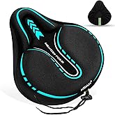 MSDADA New Large Gel Bike Seat Cover, Extra Soft Bike Seat Cushion for Men Women Comfort Wide, Fits Indoor/Outdoor/Exercise Bikes (11.22 inch x 10.03 inch)