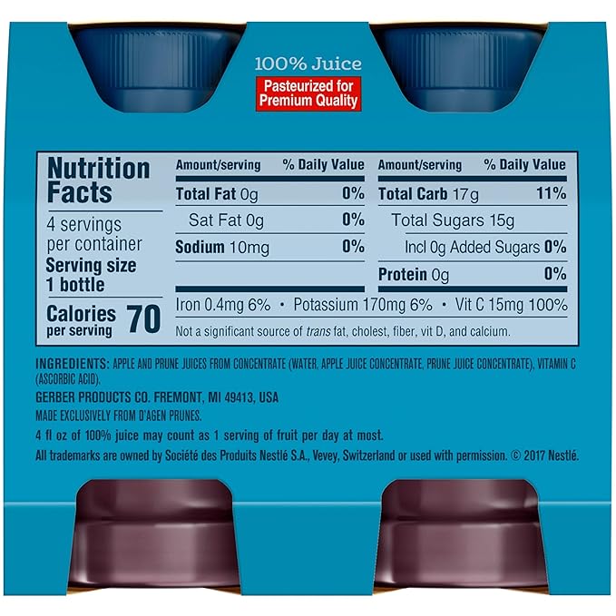 gerber juice for constipation