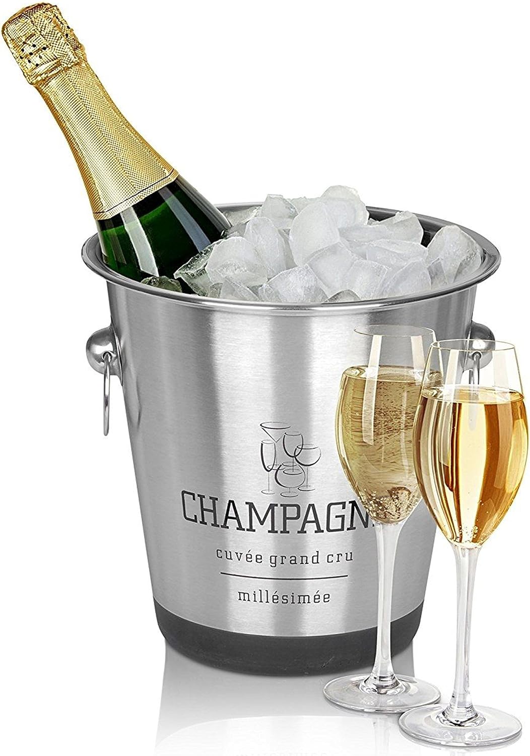 Stainless Steel Silver Champagne Wine Bucket Punch Drink Ice Cooler Party French Style