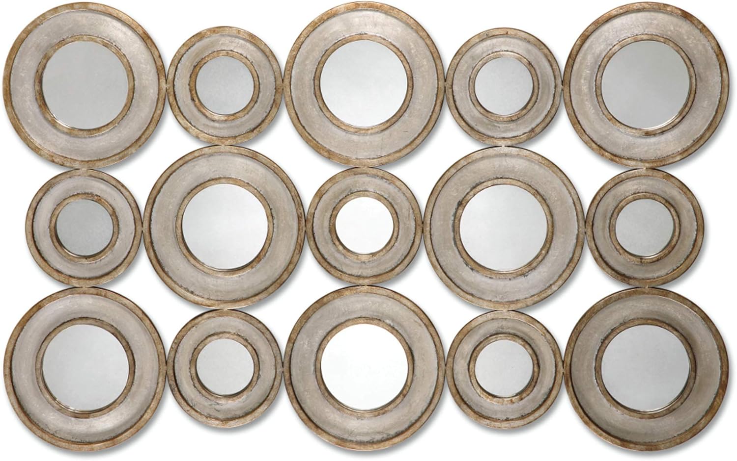 49 Della Robbia Multiple Round Wall Mirror Wall Art With Metal Circle Frames Amazon Co Uk Kitchen Home