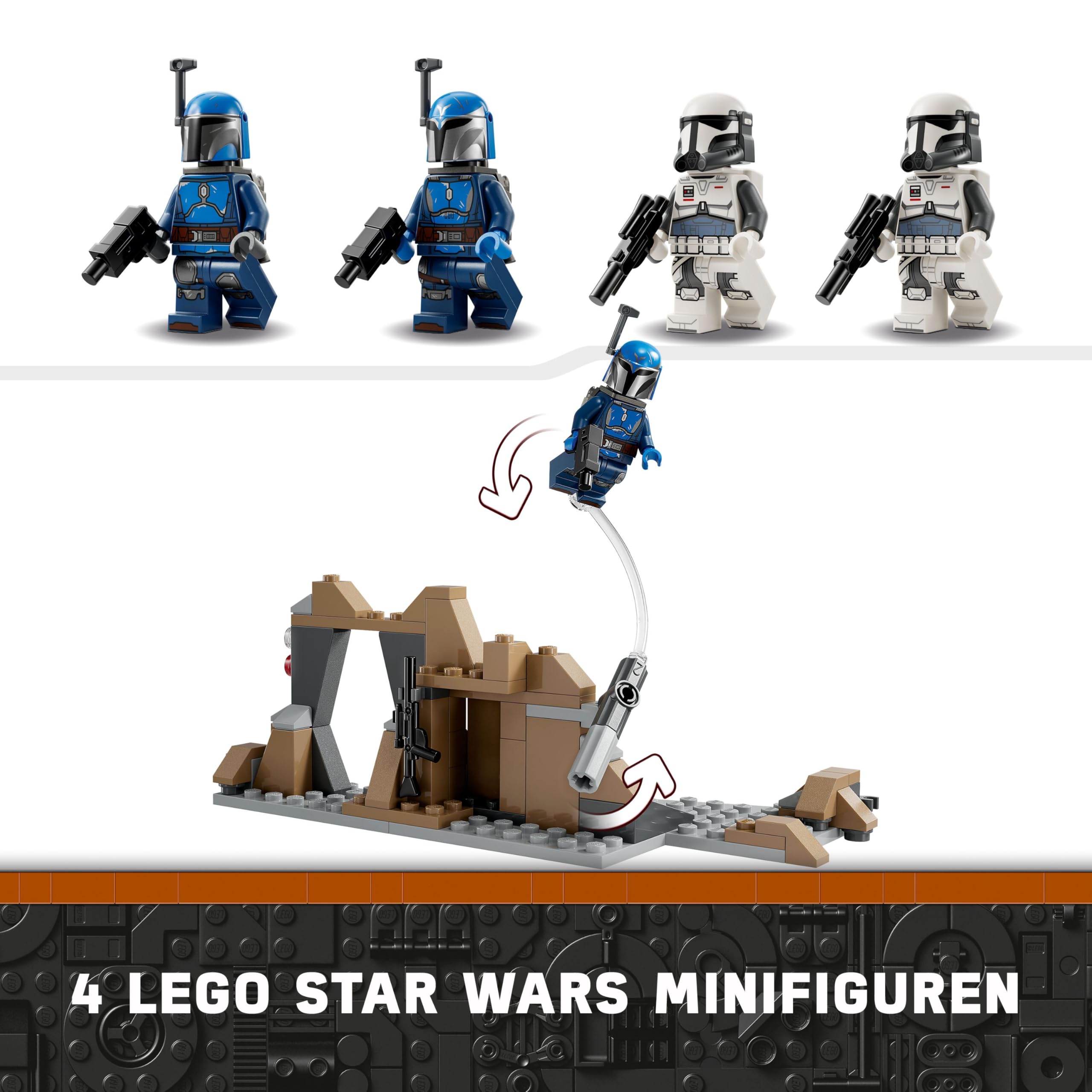 LEGO Star Wars: The Mandalorian Hinterhalt auf Mandalore Battle Pack, Abenteuer-Bauspielzeug für Kinder, Action-Spielset zum Sammeln, Geschenkidee für Jungen und Mädchen 75373 7