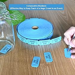 L LIKED 2000 Blue Raffle Tickets with Perforations