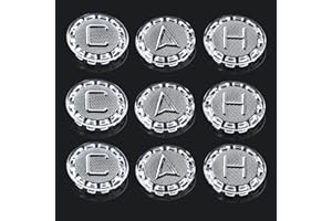 JAVIIX 80677 Faucet Index Buttons for Price Pfister Faucets Bathroom Sink Knobs Hot, Cold, Diverter Index Buttons 9 Count（1 Pack） Clear Acrylic