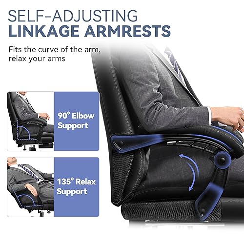 Office Chair, Big and Tall Office Desk Chair, Reclining Office