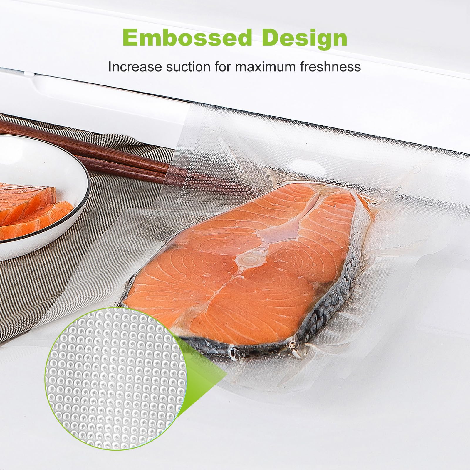 Bonsenkitchen Vacuum Sealer Bags, 8