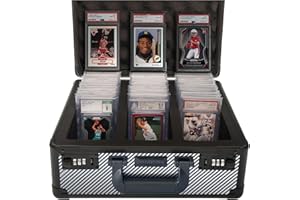 PANOPPLY Slab Armor 120+ 3 Row Psa Graded Card Storage Box Graded Card Case Psa Slab Case for Graded Cards Psa Card Case Baseball Card Cases for Sports Cards Storage Sports Card Case (Carbon Fiber)