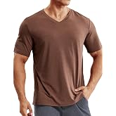 MIER Mens Dry Fit V Neck T-Shirts, Soft Short Sleeve Workout Tee Tops | X-Sofort Performance Tshirt for Athletic Running Active Gym; Breathable, Resists pilling, Keeps shape, Moisture Wicking