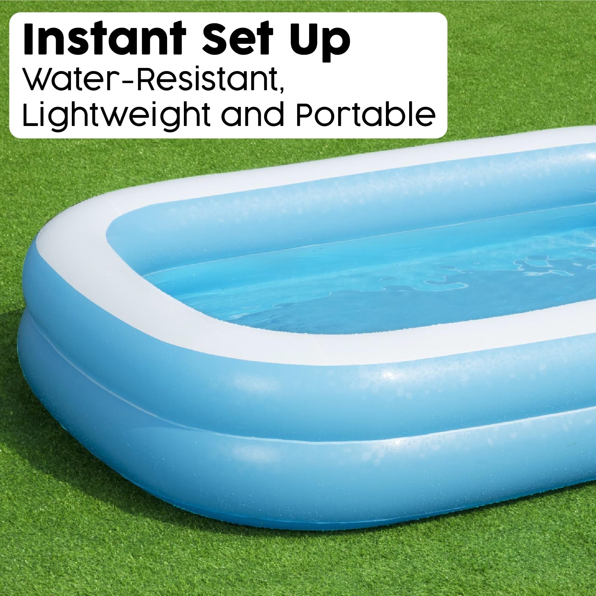 Bestway 54006 - Planschbecken 262x175x50cm Blue Rectangular Family Pool 4