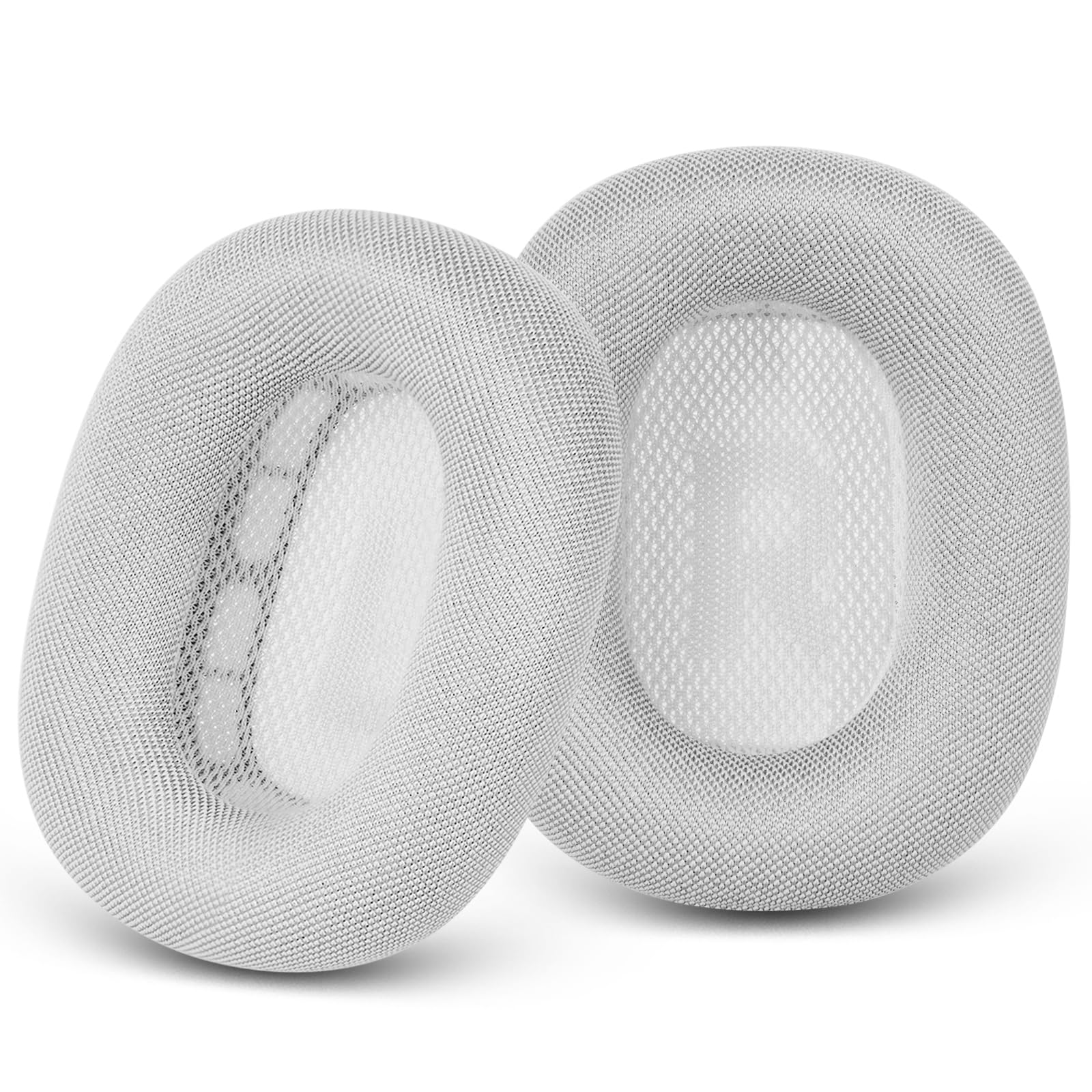 Photo 1 of **dirty***GEVO Upgraded Ear Cushions Replacement Earpads for Apple AirPods Max Headphones, Mesh Fabric Ear Pads Cover with Memory Foam and Magnet for AirPods Max (Silver)