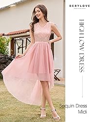 BeryLove Homecoming Dresses for Teens Sequin Formal