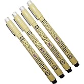 Sakura Pigma Micron 005 Black Pen 0.2mm Line Width Pack of 4 (005)