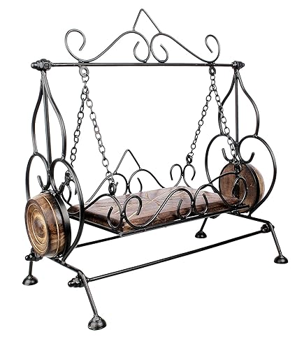 Bridge2Shopping Wooden Wrought Iron Swing
