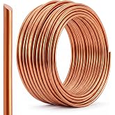 FairySandy 50Ft 8 AWG Solid Bare Copper Building Wire, High Conductivity Grounding Conductor &amp; Overhead Power Distribution, Single Strand, 8 AWG Copper Wire for Electrical Connection