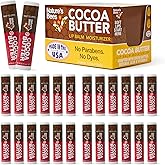 Nature's Bees Cocoa Butter Lip Balm, Shea Butter Flavor, Hydrating Lip Care for Dry Lips, Made in the USA with Coconut Oil, Beeswax, Vitamin E, & Aloe, 0.15 oz Each, 24 Pack - Packaging May Vary