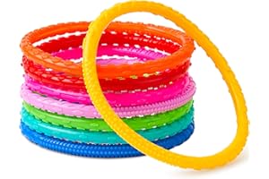 JOYIN Dive Rings Pool Toys, 8 Pcs Colorful Pool Rings for Kids, Underwater Training Diving Ring Toys for Kids